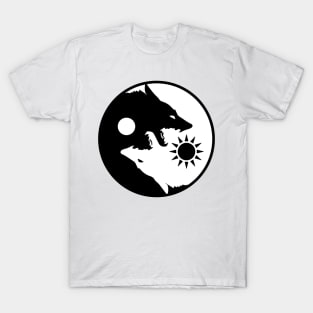 The Wolves Within Yin and Yang Symbol T-Shirt